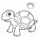 Coloring Turtle Paw Print Pages Shell Cartoon Dog Vector Tortoise Drawing Color Getdrawings Printable Template Getcolorings Exclusive Colorings Kids sketch template