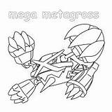 Metagross Mega Bayi Mewarnai Mencetak Disukai Momjunction Garchomp sketch template