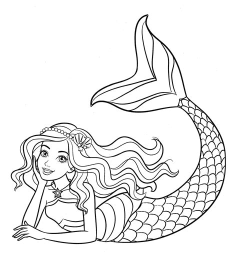 beautiful mermaid barbie coloring pages mermaid coloring pages