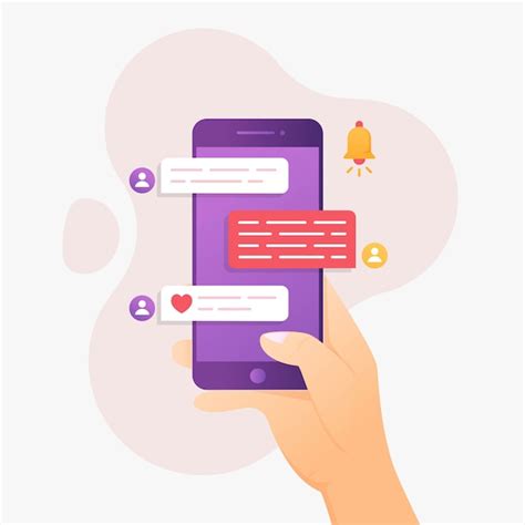 premium vector chatting design concept  hand holding cellphone