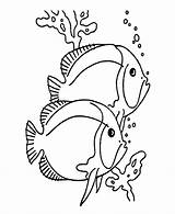 Fish Coloring Pages Tropical Color Book Simple Kids Sheets Printable Objects Colouring Drawing Tattoo Clipart Drawings Print Books Patterns Library sketch template