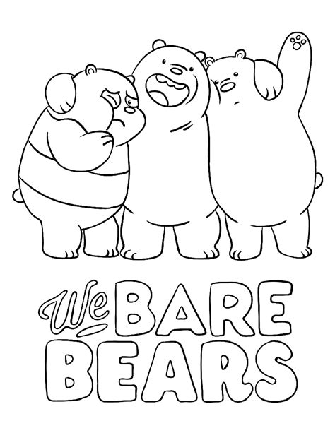 bare bears wallpaper coloring page  printable coloring pages