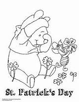 Coloring Pooh St Patrick Winnie Patricks Doodle Piglet Wordpress sketch template