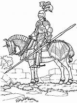 Coloring Pages Knights Knight Printable Boys Kids Print sketch template
