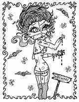 Coloring Pages Zombie Etsy Color Sexy Sold sketch template