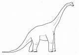 Coloring Pages Brachiosaurus Print Dinosaur Dinosaurs Kids Printable Color Dino sketch template