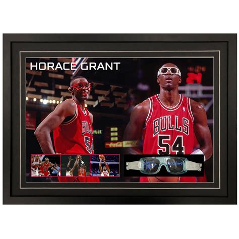 basketball horace grant signed framed basketball goggles jsa  taylormade memorabilia