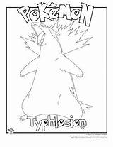 Typhlosion Pokemon sketch template