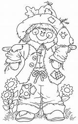 Coloring Adult Pages Fall Halloween Kids Scarecrow Sheets Scarecrows Printable Thanksgiving Adults Colouring Color Vogelscheuche Herbst Books Ausmalbilder Christmas Mandala sketch template