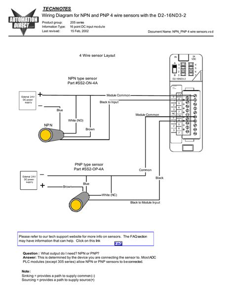 wiring diagram  npn  pnp  wire sensors