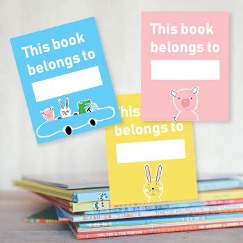 book belongs  printable childrens bookplates
