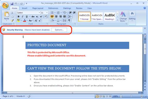 Malicious Spam With Word Document Sans Internet Storm Center