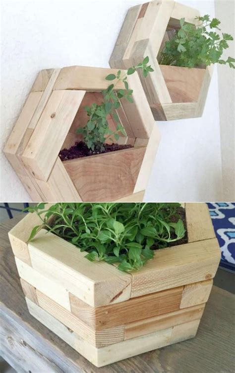 wooden planter box ideas  diy designs   geometric form