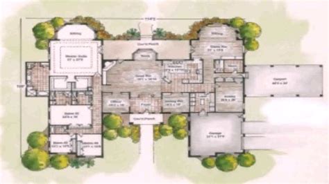 ranch style  shaped house plans youtube