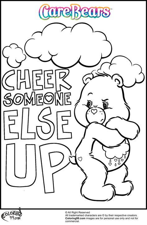 care bear coloring pages minister coloring