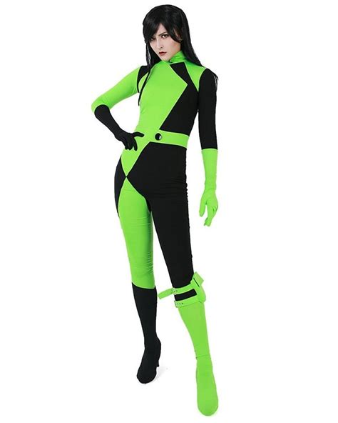 customized movie kim possible female shego costume lycra spandex super