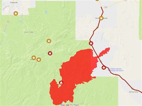 Goodwin Fire Map Track Size Of Wildfire Burning Near