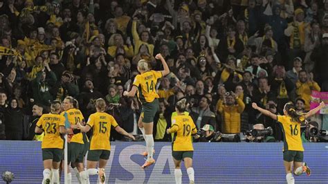 australia reaches womens world cup quarterfinals  win  denmark