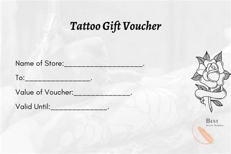 blank printable gift voucher template  word