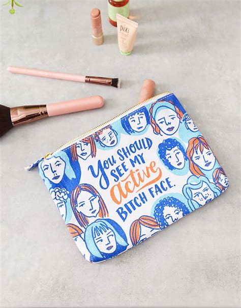 Emily Mcdowell You Should See My Active Bitch Face Canvas Pouch Asos