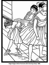 Coloring Pages Impressionist Degas Dover Edgar Famous Book Renoir Stained Dance Glass Publications Fine Sheets Welcome Color Adults Samples Artists sketch template