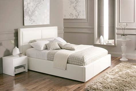 beautiful white color leather beds  timesleep freshnist