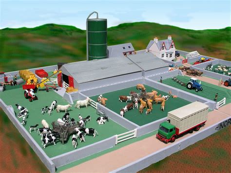 farm toy display britains toys escala ho farm village farm layout