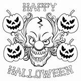 Halloween Coloring Pages Scary Printable Sheets Printablee Via sketch template