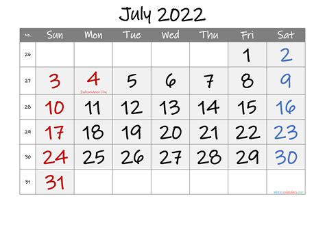 july  calendar clipart printable calendar