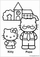 Kitty Hello Princess Coloring Pages Getcolorings sketch template