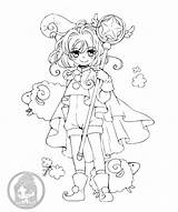 Yampuff Coloring Sakura Lineart Captor Card Pages Chibi Colouring Stuff Cardcaptor Deviantart Open Sheep Outfit Anime Fanart Printables Coloriage Crafty sketch template