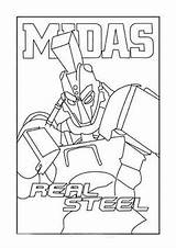 Steel Real Coloring Pages Atom Boy Noisy Robot Midas Drawing Coloriage Printable Color Imprimer Robots Pixels Getcolorings Super Drawings Kids sketch template
