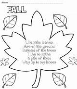 Poems Fall Autumn Poem Preschool Kids Leaf Kindergarten English Teaching Enjoy Leaves School Cute Activities Songs Pretty Wish Canada Had sketch template