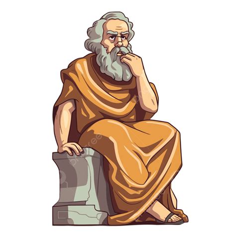 socrates clipart antiguo filosofo griego en la silla de rodillas
