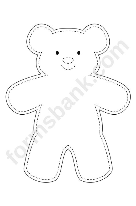 teddy bear template  printable
