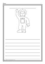 space colour  write worksheets sb space coloring writing