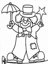 Carnival Circus Coloring Clown Pages Crafts Clowns Printable Color sketch template