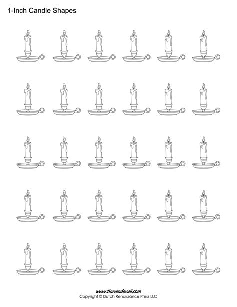printable candle templates shapes printable stickers