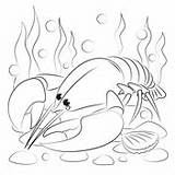 Coloring Lobster Crustacean Pages Lobsters sketch template