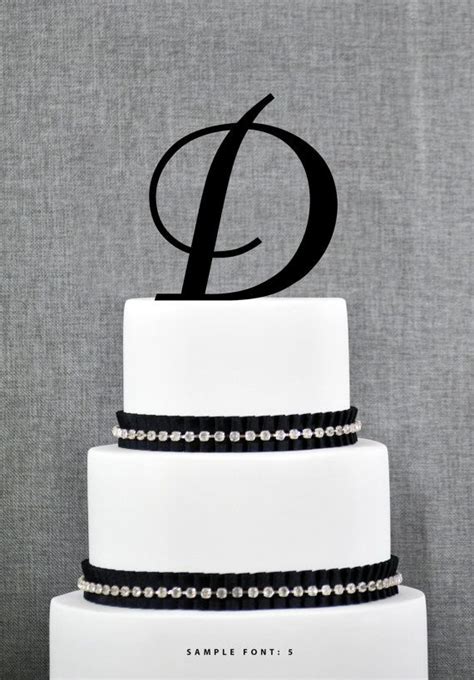 Custom Initial D Cake Topper D Initial Wedding Cake Topper Wedding