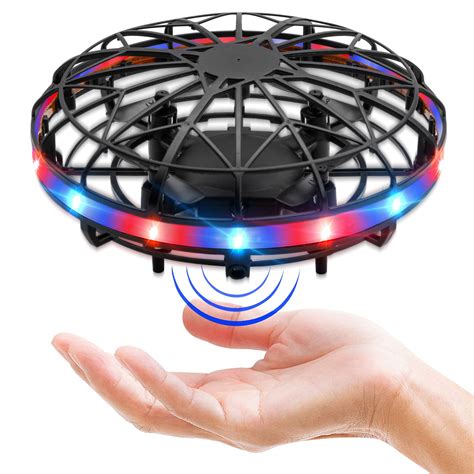 force scoot aerial drone hand controlled indoor flying hover ball  multi color led lights