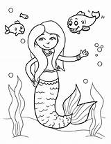 Drawing Mermaid Kids Step Flounder Drawings Paintingvalley Getdrawings Little sketch template