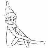 Coloring Pages Kids Elf Christmas Shelf Sheets Choose Board Printables sketch template