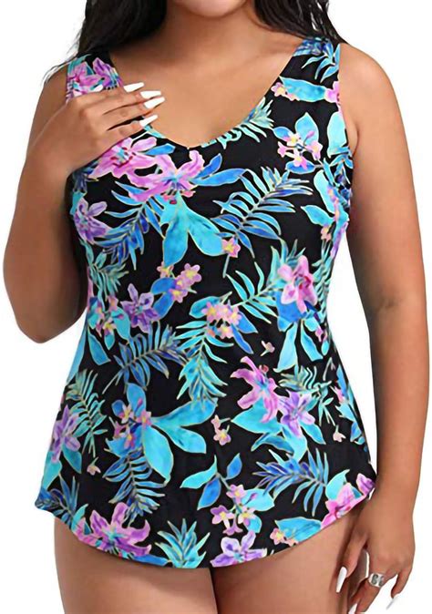 fullfitall women s plus size one piece swimsuits tummy control printed