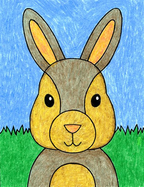 easy   draw  bunny face tutorial  bunny face coloring page