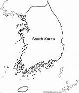 Korea Map South Coloring Outline Enchantedlearning Activity Pages Country Research Korean Asia Geography Printable Colouring Flag Maps Continent Activities Busan sketch template