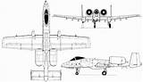 Thunderbolt Fairchild A10 Warthog Blueprints Drawingdatabase 3v sketch template