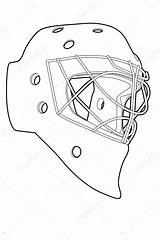 Hockey Mask Stock Illustration Vector Depositphotos sketch template