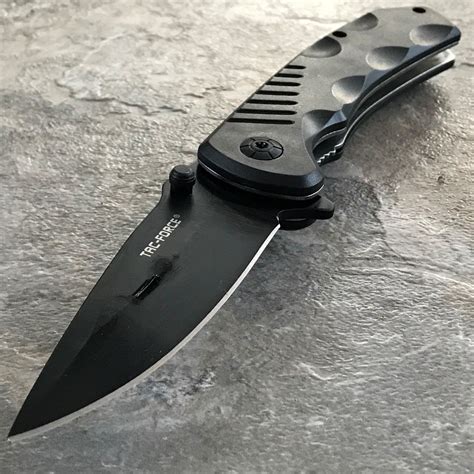 black stainless steel edc assisted folding pocket knife set tf