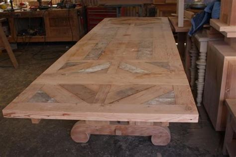 hand crafted custom trestle dining table leaf